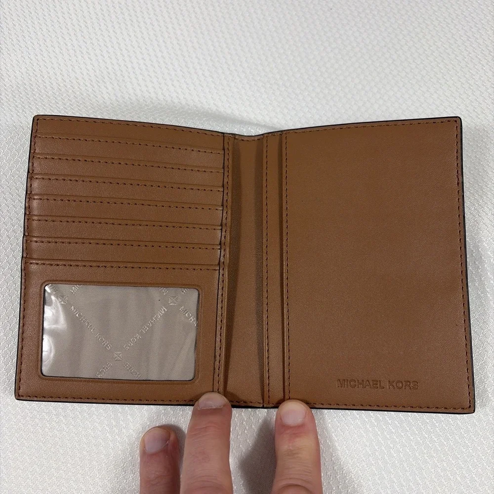 New Michael Kors Jet Set Travel Passport Holder Wallet - Brown, MSRP $78. NWOT
